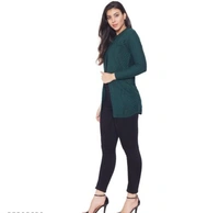 Clapton Women's Acrylic Blend Full Sleeve Winter Wear LongCardigan/Shrug Beige - L, Green, Wollen, Pack of 1